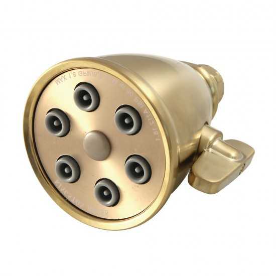 Kingston Brass Victorian Jet Spray Shower Head, Brushed Brass