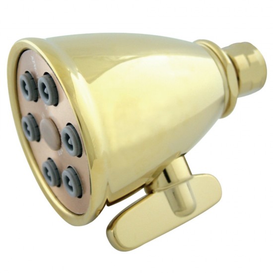 Kingston Brass Victorian Jet Spray Shower Head, Polished Brass