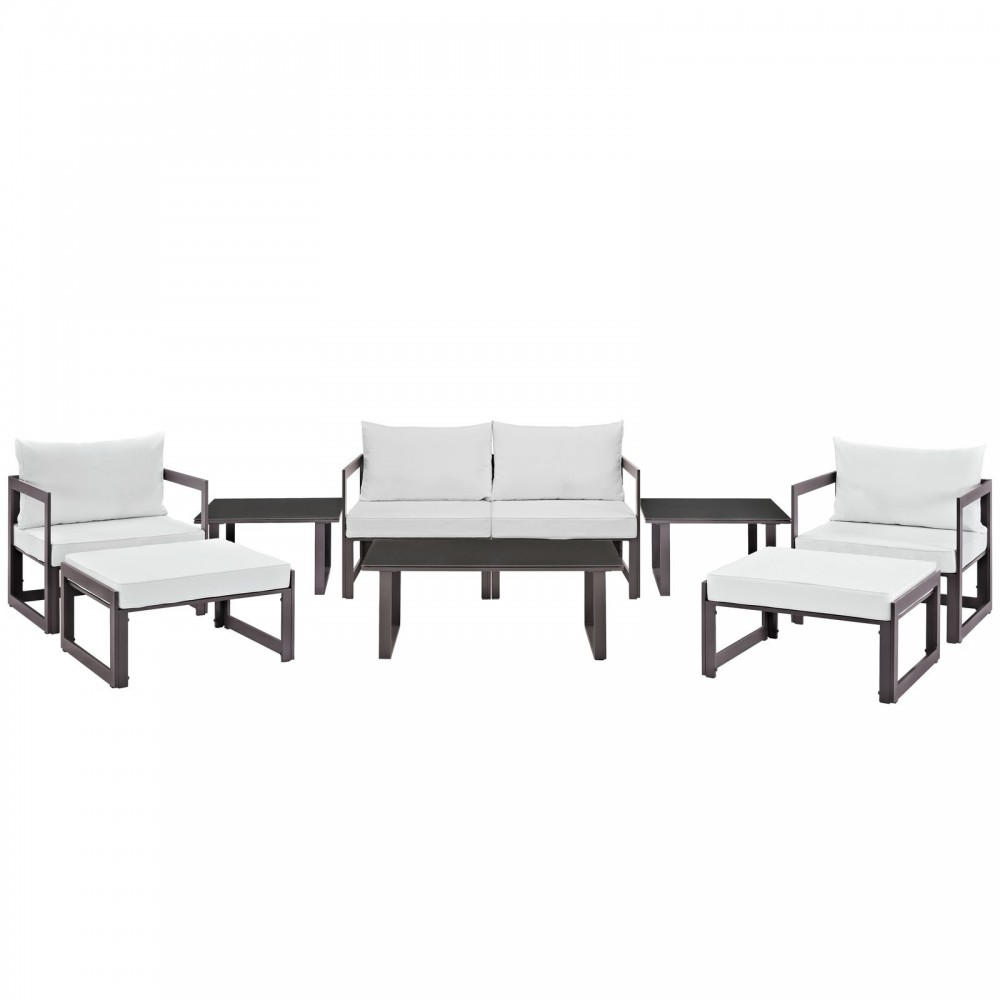 Fortuna 9 Piece Outdoor Patio Sectional Sofa Set Fortuna 9 Piece Outdoor Patio Sectional Sofa Set