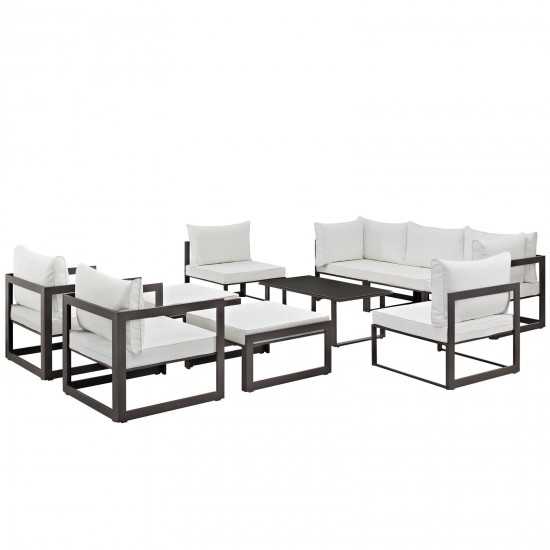 Fortuna 10 Piece Outdoor Patio Sectional Sofa Set