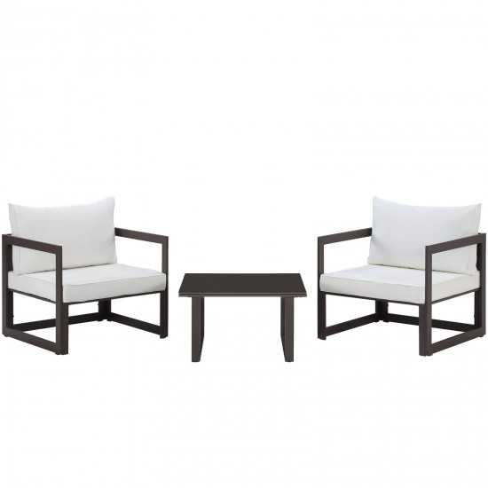 Fortuna 3 Piece Outdoor Patio Sectional Sofa Set