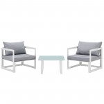 Fortuna 3 Piece Outdoor Patio Sectional Sofa Set