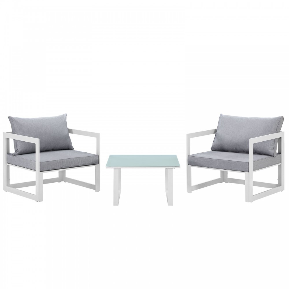 Fortuna 3 Piece Outdoor Patio Sectional Sofa Set