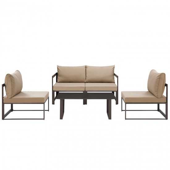 Fortuna 5 Piece Outdoor Patio Sectional Sofa Set