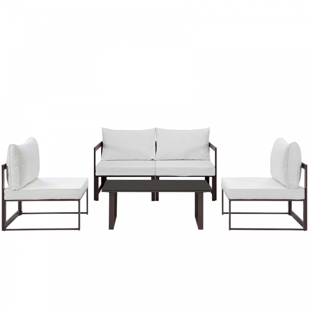Fortuna 5 Piece Outdoor Patio Sectional Sofa Set
