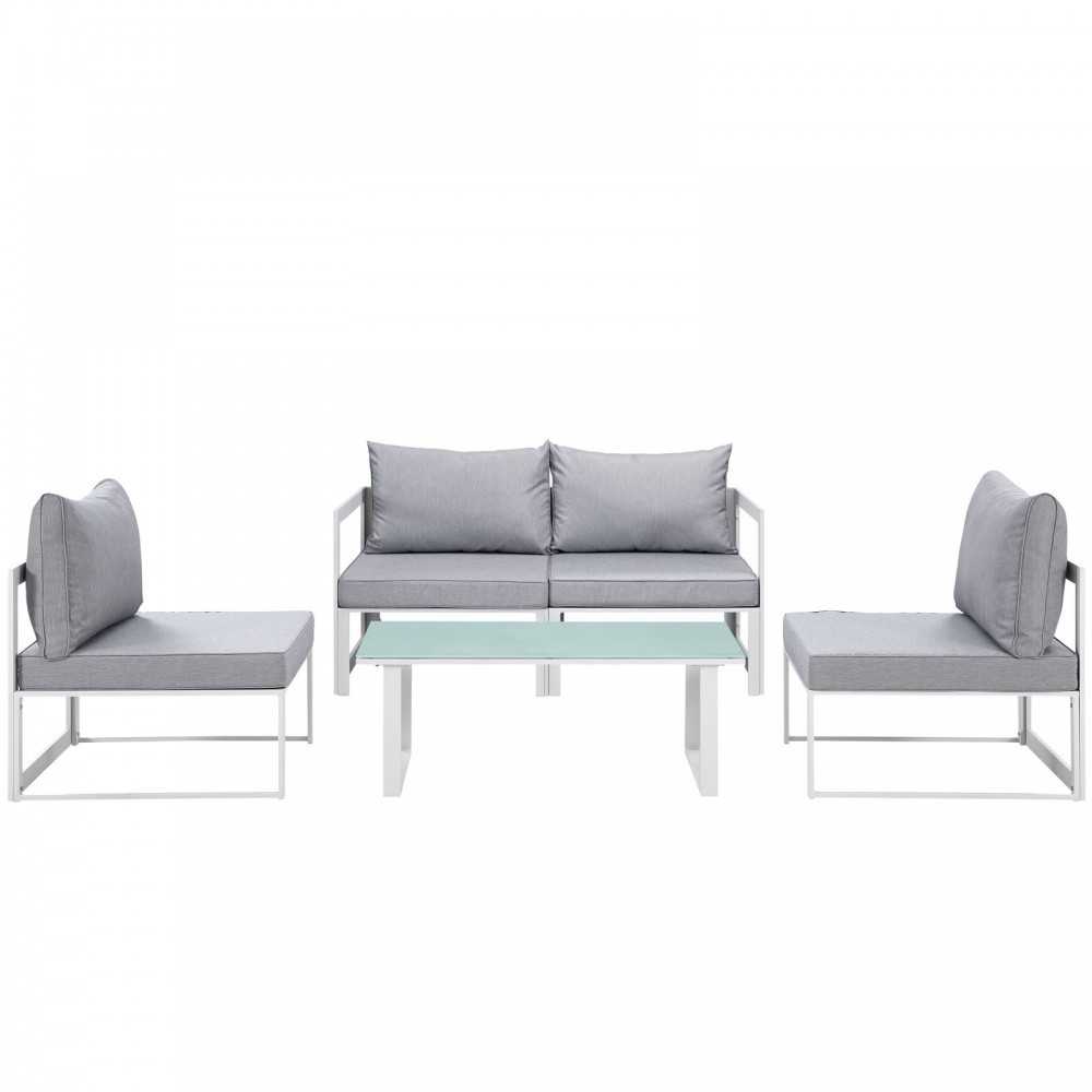 Fortuna 5 Piece Outdoor Patio Sectional Sofa Set