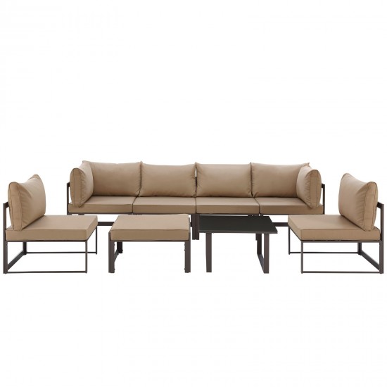 Fortuna 8 Piece Outdoor Patio Sectional Sofa Set