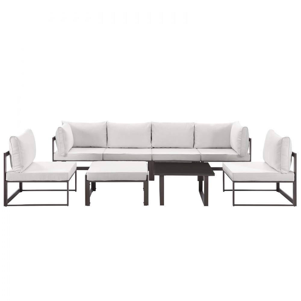 Fortuna 8 Piece Outdoor Patio Sectional Sofa Set