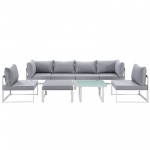 Fortuna 8 Piece Outdoor Patio Sectional Sofa Set