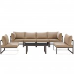 Fortuna 7 Piece Outdoor Patio Sectional Sofa Set
