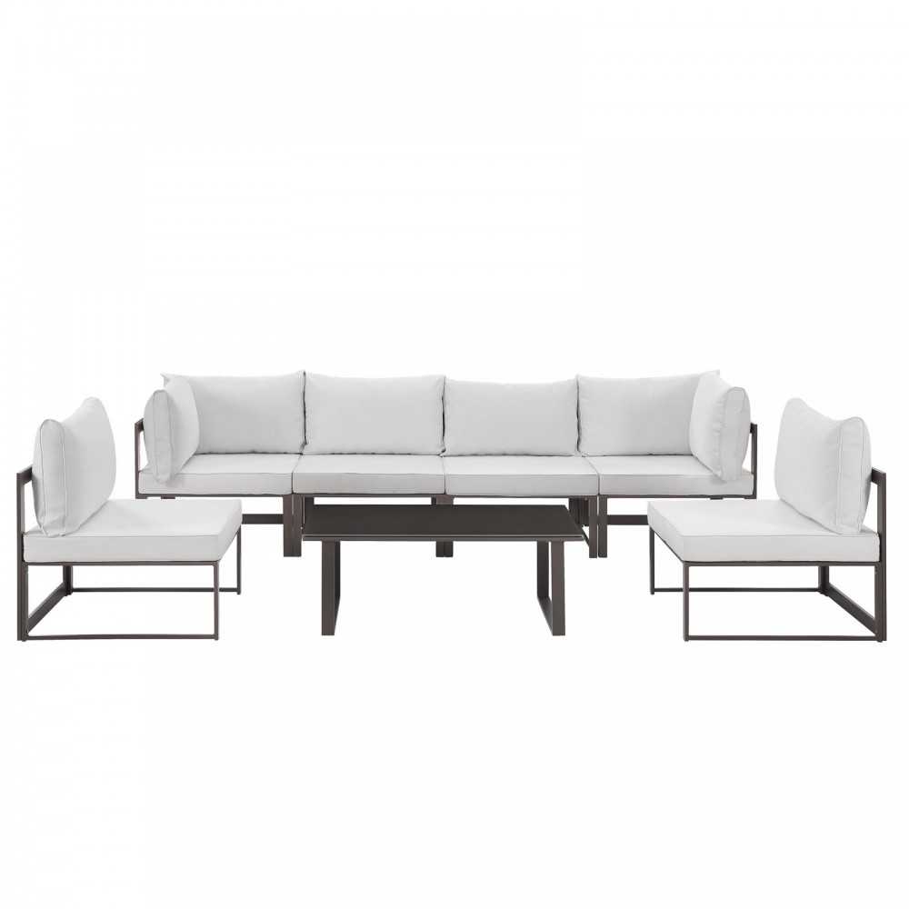 Fortuna 7 Piece Outdoor Patio Sectional Sofa Set