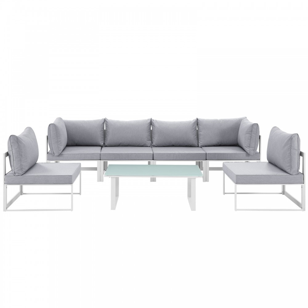Fortuna 7 Piece Outdoor Patio Sectional Sofa Set Fortuna 7 Piece Outdoor Patio Sectional Sofa Set