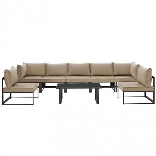 Fortuna 8 Piece Outdoor Patio Sectional Sofa Set