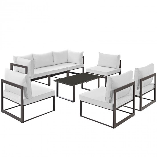 Fortuna 8 Piece Outdoor Patio Sectional Sofa Set