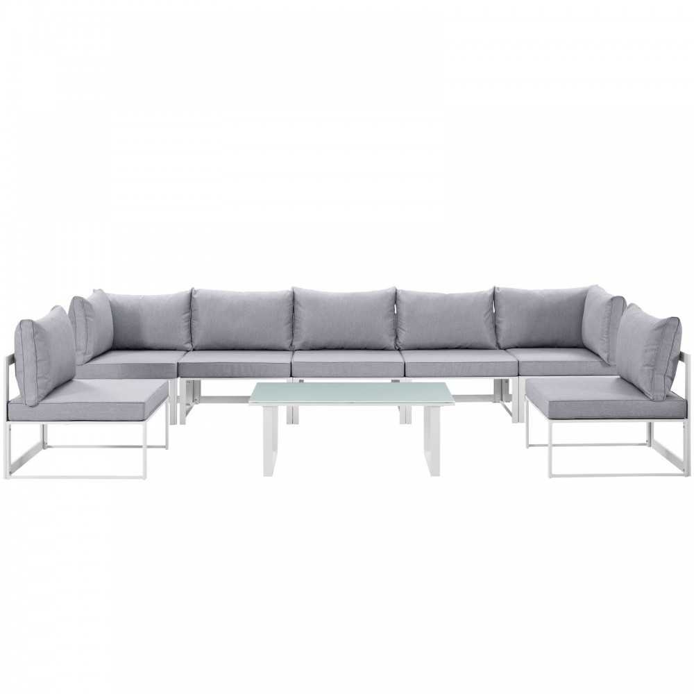 Fortuna 8 Piece Outdoor Patio Sectional Sofa Set Fortuna 8 Piece Outdoor Patio Sectional Sofa Set