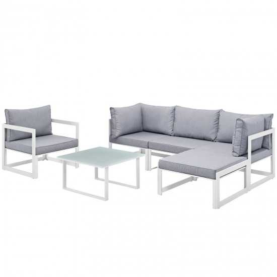 Fortuna 6 Piece Outdoor Patio Sectional Sofa Set