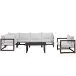 Fortuna 7 Piece Outdoor Patio Sectional Sofa Set