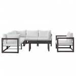 Fortuna 7 Piece Outdoor Patio Sectional Sofa Set