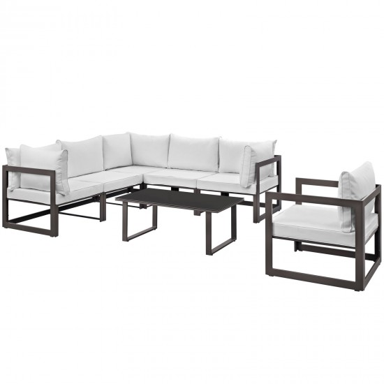 Fortuna 7 Piece Outdoor Patio Sectional Sofa Set