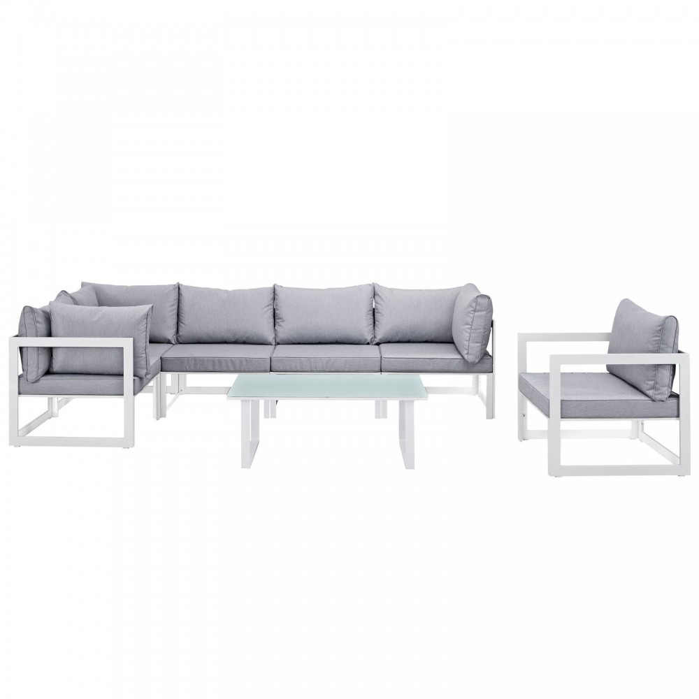 Fortuna 7 Piece Outdoor Patio Sectional Sofa Set Fortuna 7 Piece Outdoor Patio Sectional Sofa Set