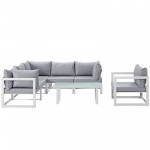 Fortuna 7 Piece Outdoor Patio Sectional Sofa Set