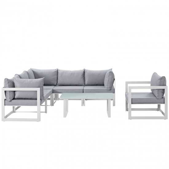 Fortuna 7 Piece Outdoor Patio Sectional Sofa Set