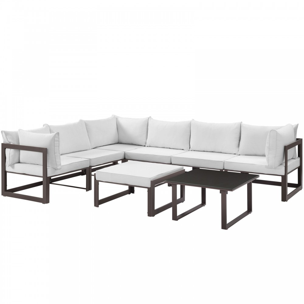 Fortuna 8 Piece Outdoor Patio Sectional Sofa Set Fortuna 8 Piece Outdoor Patio Sectional Sofa Set