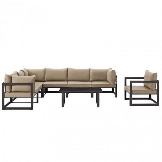 Fortuna 8 Piece Outdoor Patio Sectional Sofa Set