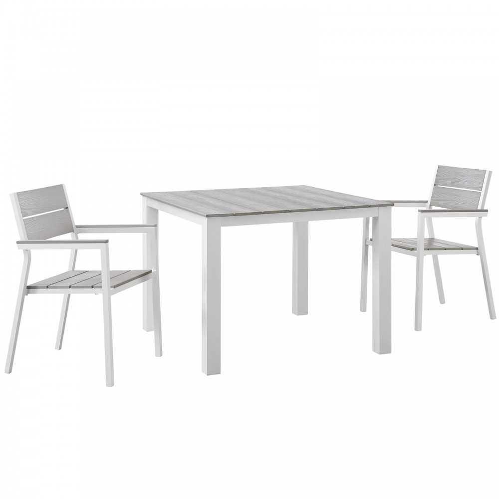 Maine 3 Piece Outdoor Patio Dining Set