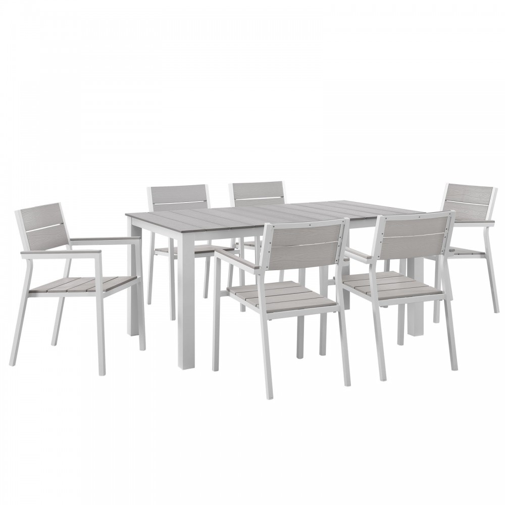 Maine 7 Piece Outdoor Patio Dining Set