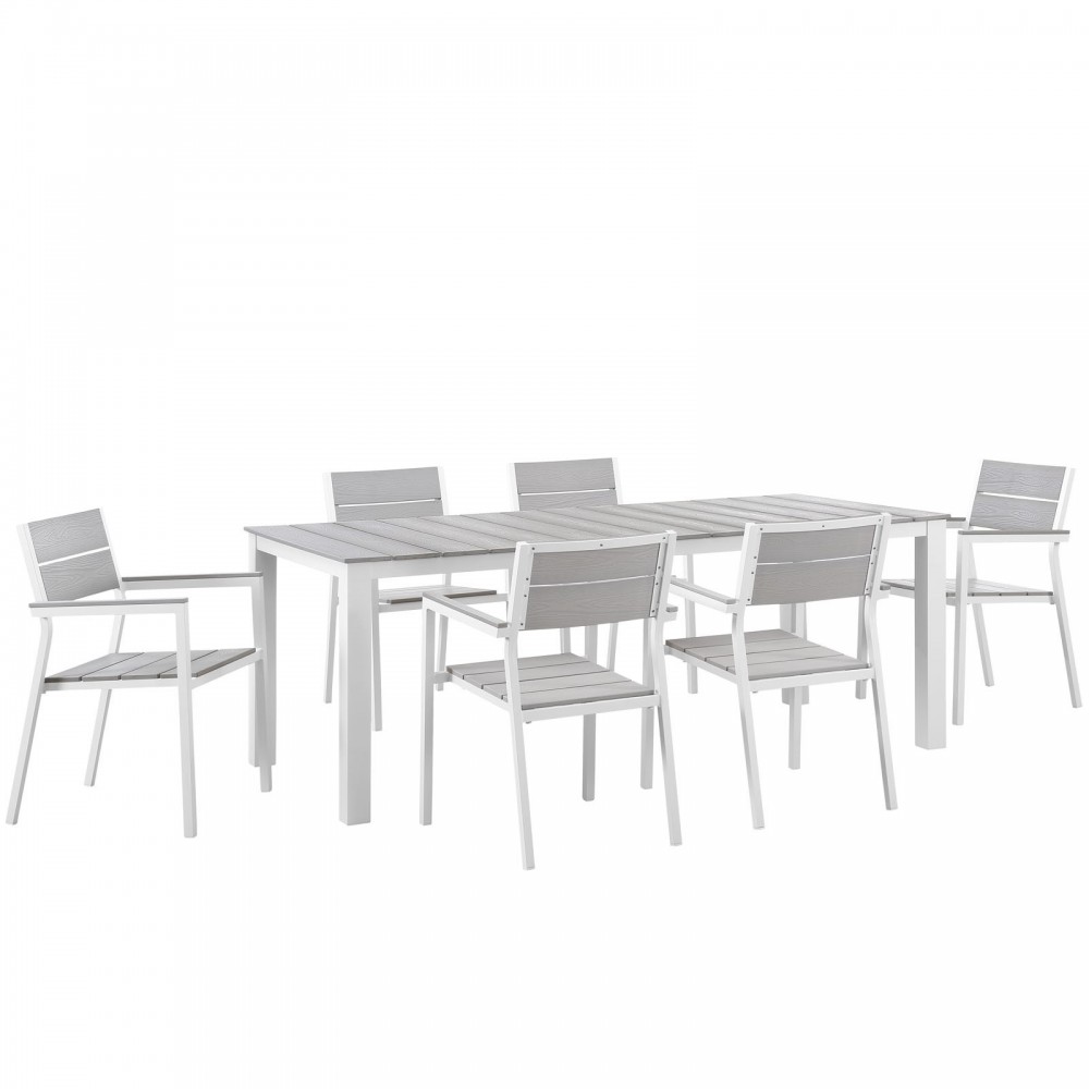 Maine 7 Piece Outdoor Patio Dining Set