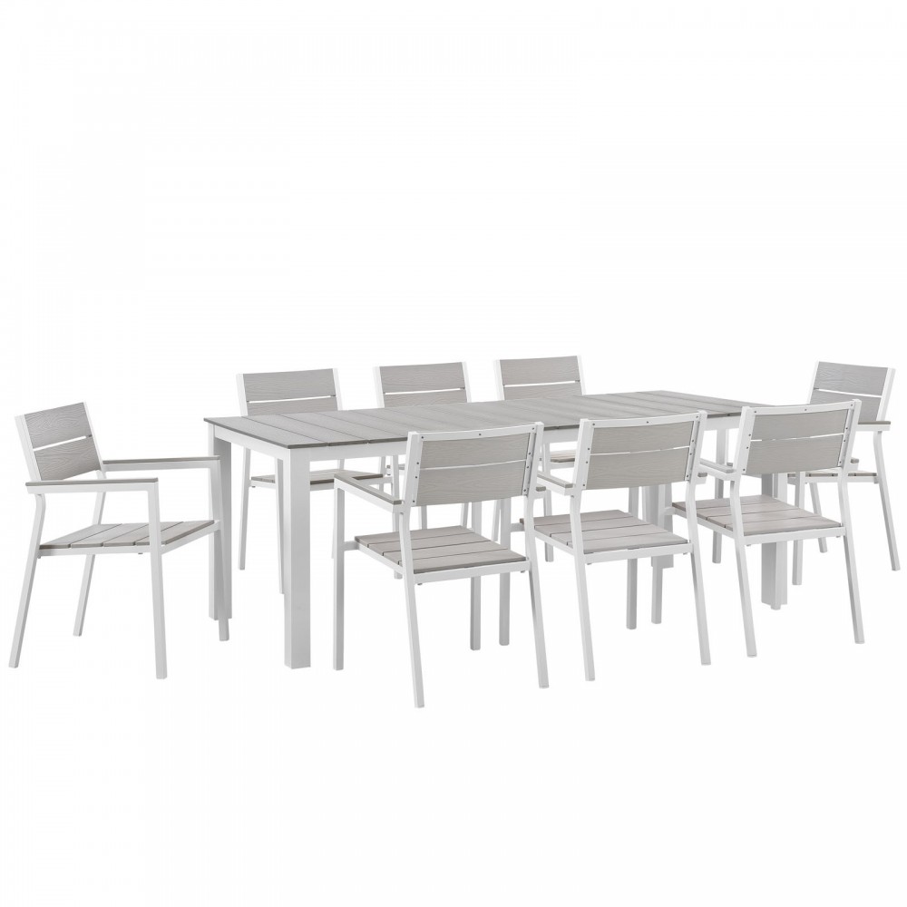 Maine 9 Piece Outdoor Patio Dining Set Maine 9 Piece Outdoor Patio Dining Set