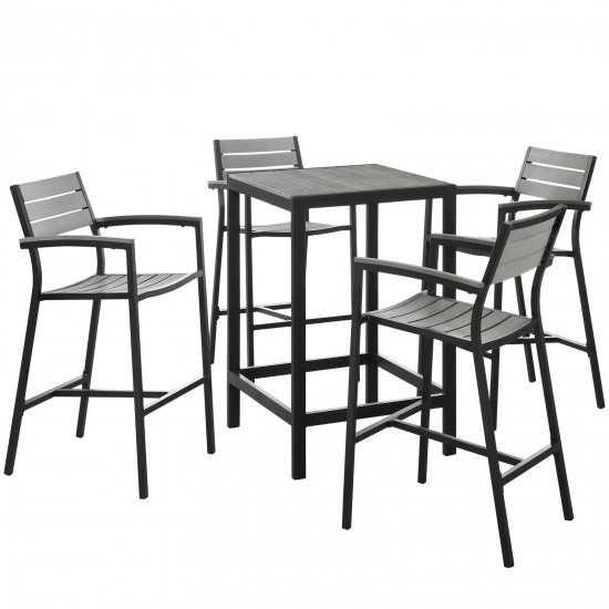 Maine 5 Piece Outdoor Patio Bar Set