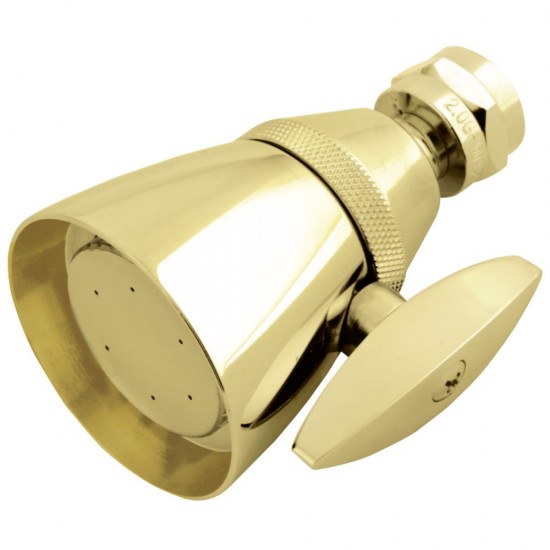 Kingston Brass 2-1/4" Diameter Adjustable Brass Shower Head, Polished Brass