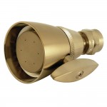 Kingston Brass 2-1/4" O.D. Adjustable Shower Head, Brushed Brass