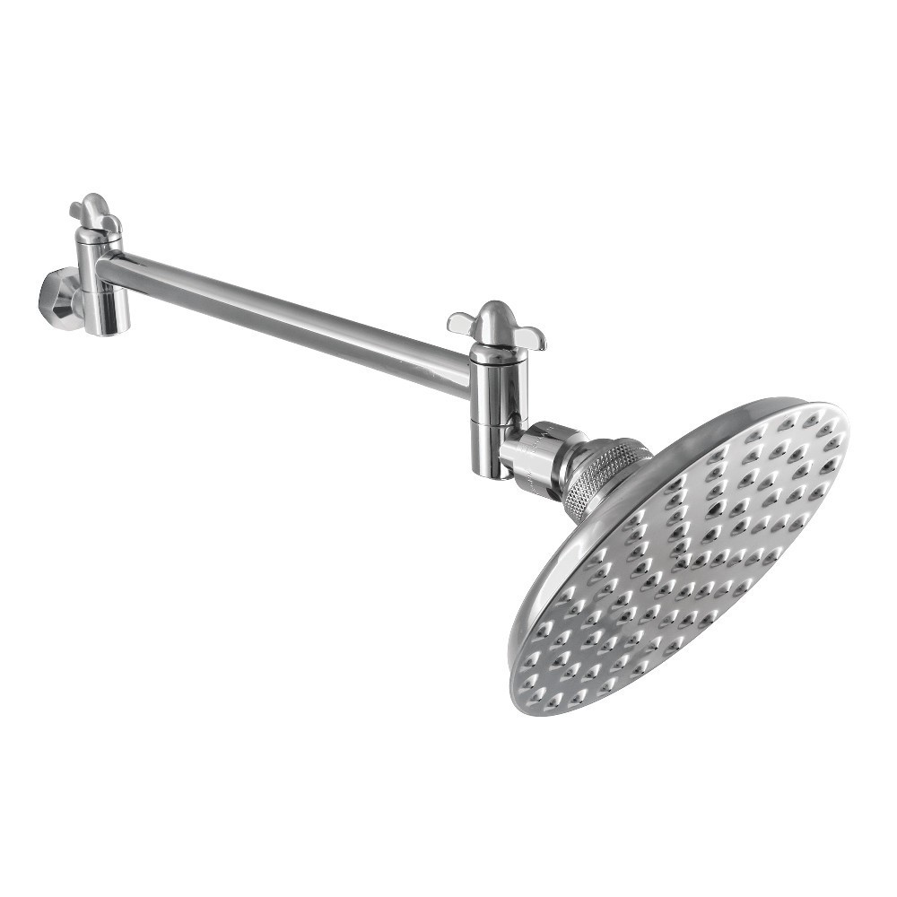 Kingston Brass Victorian 5" Showerhead with High Low Adjustable Arm, Polished Chrome