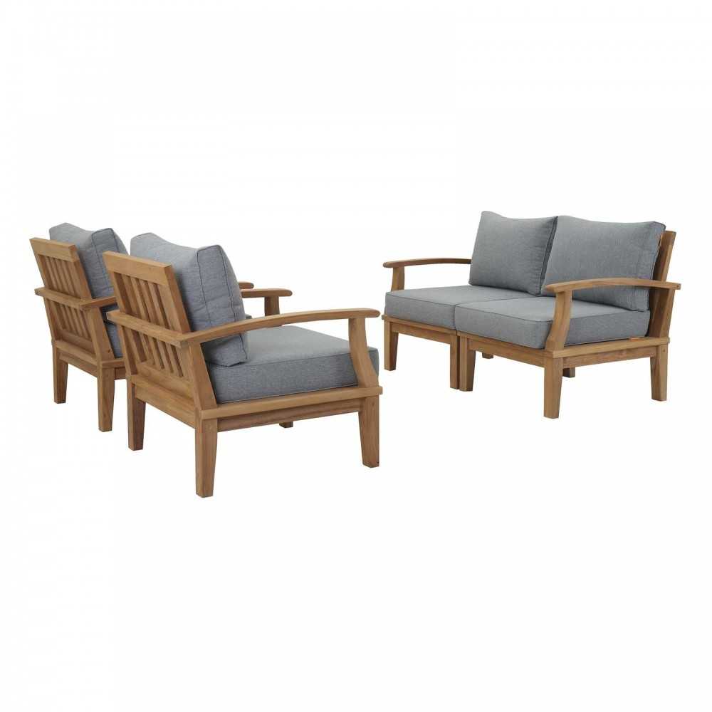 Marina 4 Piece Outdoor Patio Teak Set Marina 4 Piece Outdoor Patio Teak Set