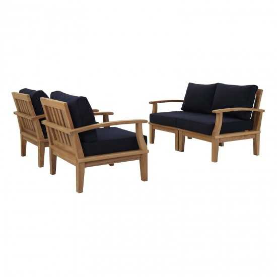 Marina 4 Piece Outdoor Patio Teak Set