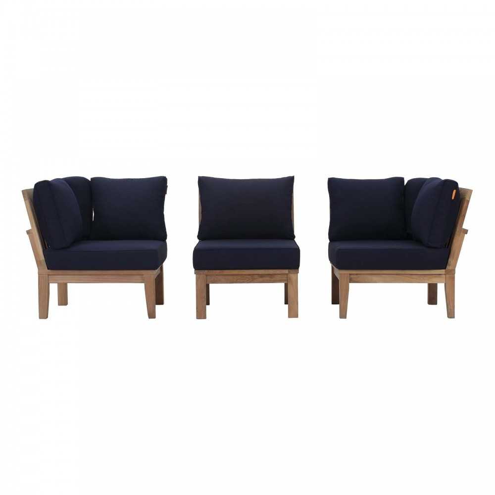 Marina 3 Piece Outdoor Patio Teak Set Marina 3 Piece Outdoor Patio Teak Set