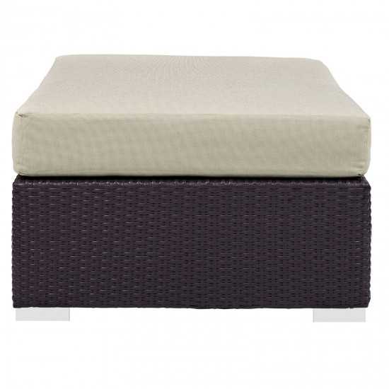 Convene Outdoor Patio Fabric Rectangle Ottoman