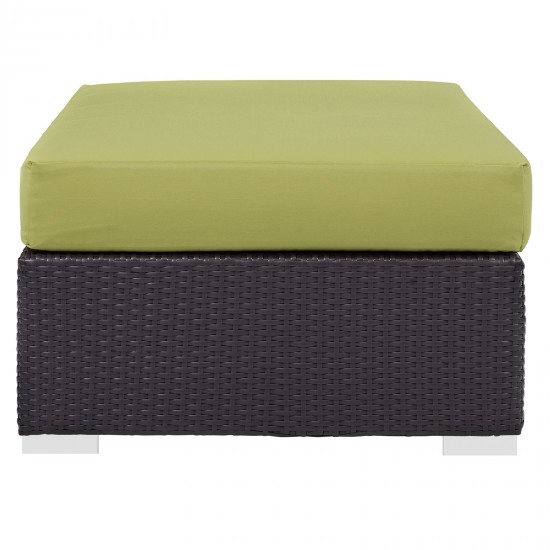 Convene Outdoor Patio Fabric Rectangle Ottoman