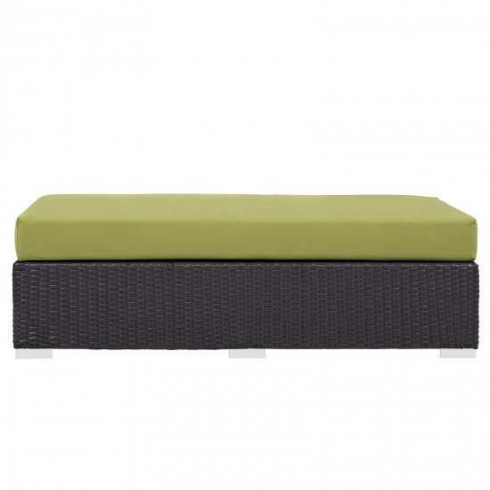 Convene Outdoor Patio Fabric Rectangle Ottoman