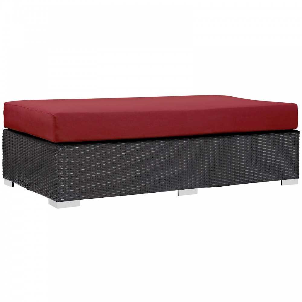Convene Outdoor Patio Fabric Rectangle Ottoman Convene Outdoor Patio Fabric Rectangle Ottoman