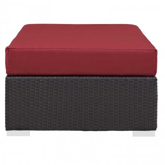 Convene Outdoor Patio Fabric Rectangle Ottoman