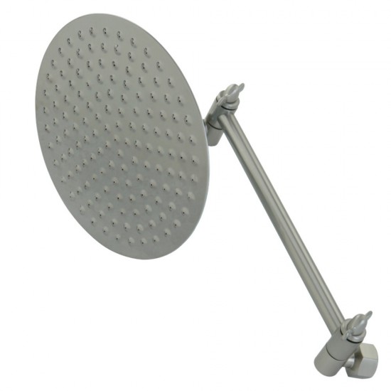Kingston Brass Victorian Showerhead with Adjustable Shower Arm, Brushed Nickel