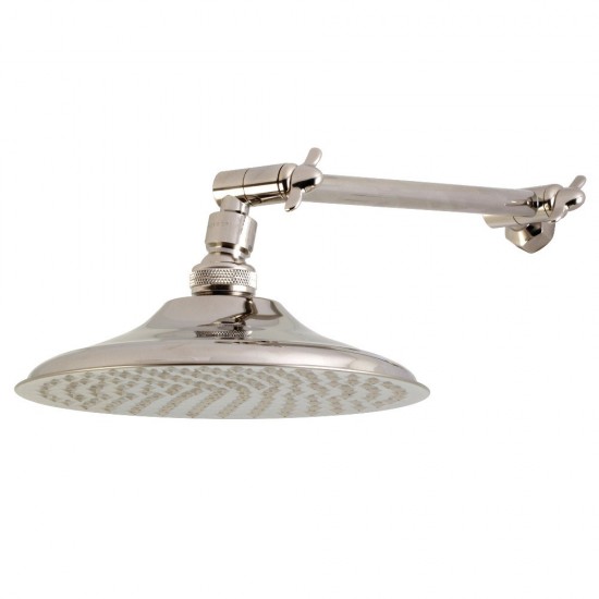 Kingston Brass Victorian Showerhead with Adjustable Shower Arm, Polished Nickel