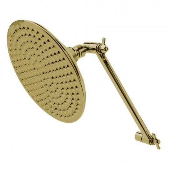 Kingston Brass Victorian Showerhead with Adjustable Shower Arm, Polished Brass