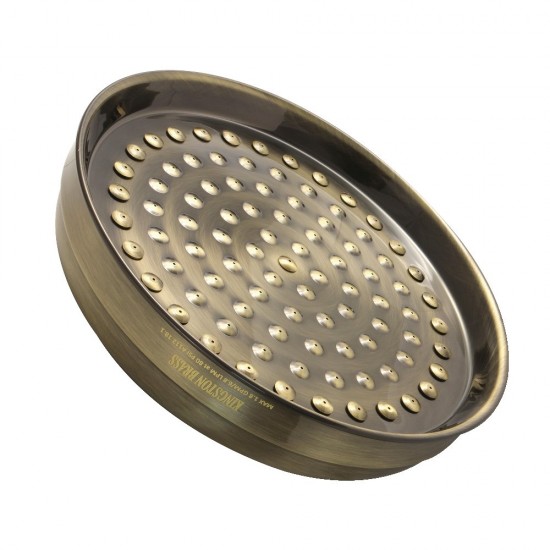 Kingston Brass Victorian 8-Inch Raindrop Showerhead with 91 Water Channels, Antique Brass