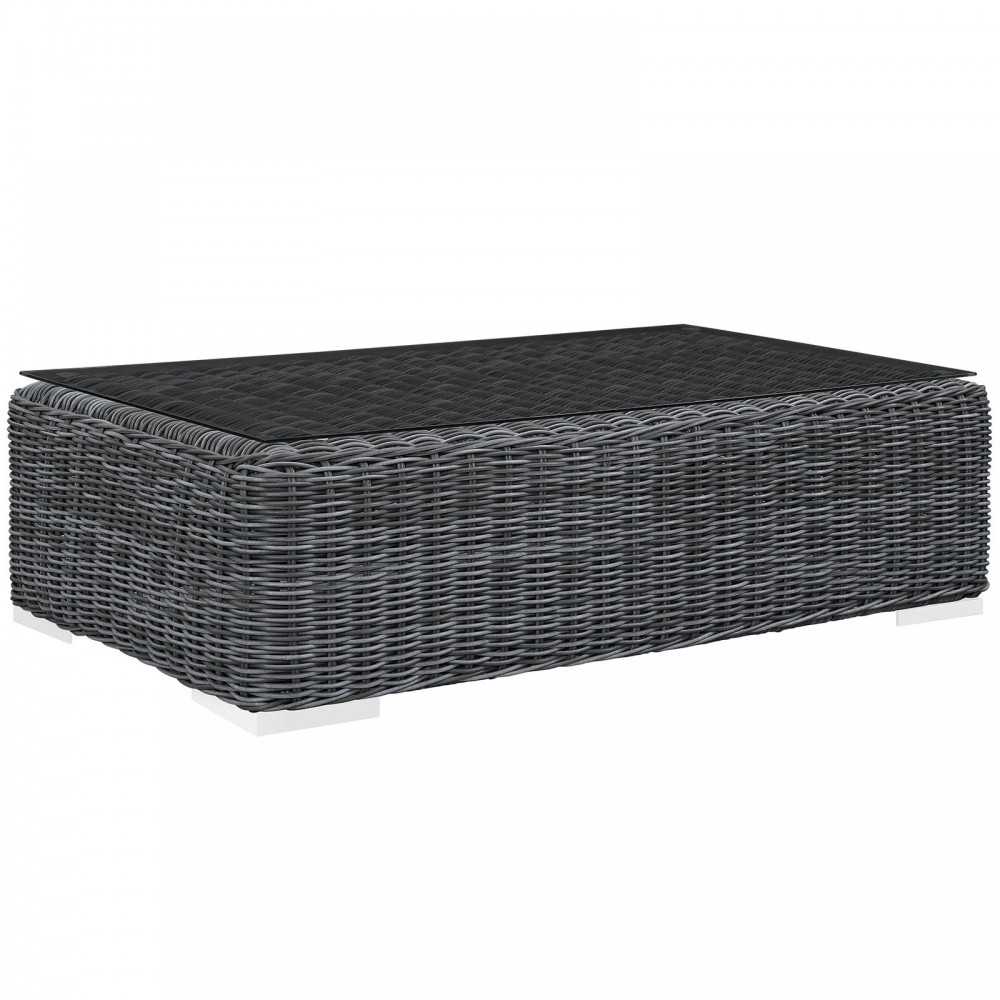 Summon Outdoor Patio Glass Top Coffee Table Summon Outdoor Patio Glass Top Coffee Table
