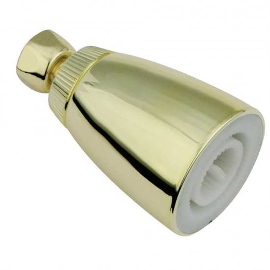 Kingston Brass Basic Plastic Shower Head, Polish Brass